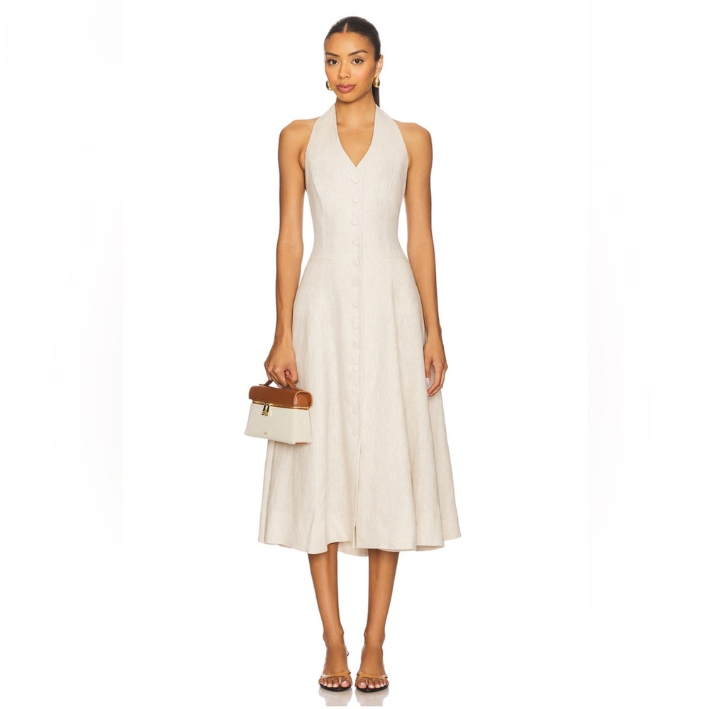 L’Academie by Marianna Uma Linen Midi Dress